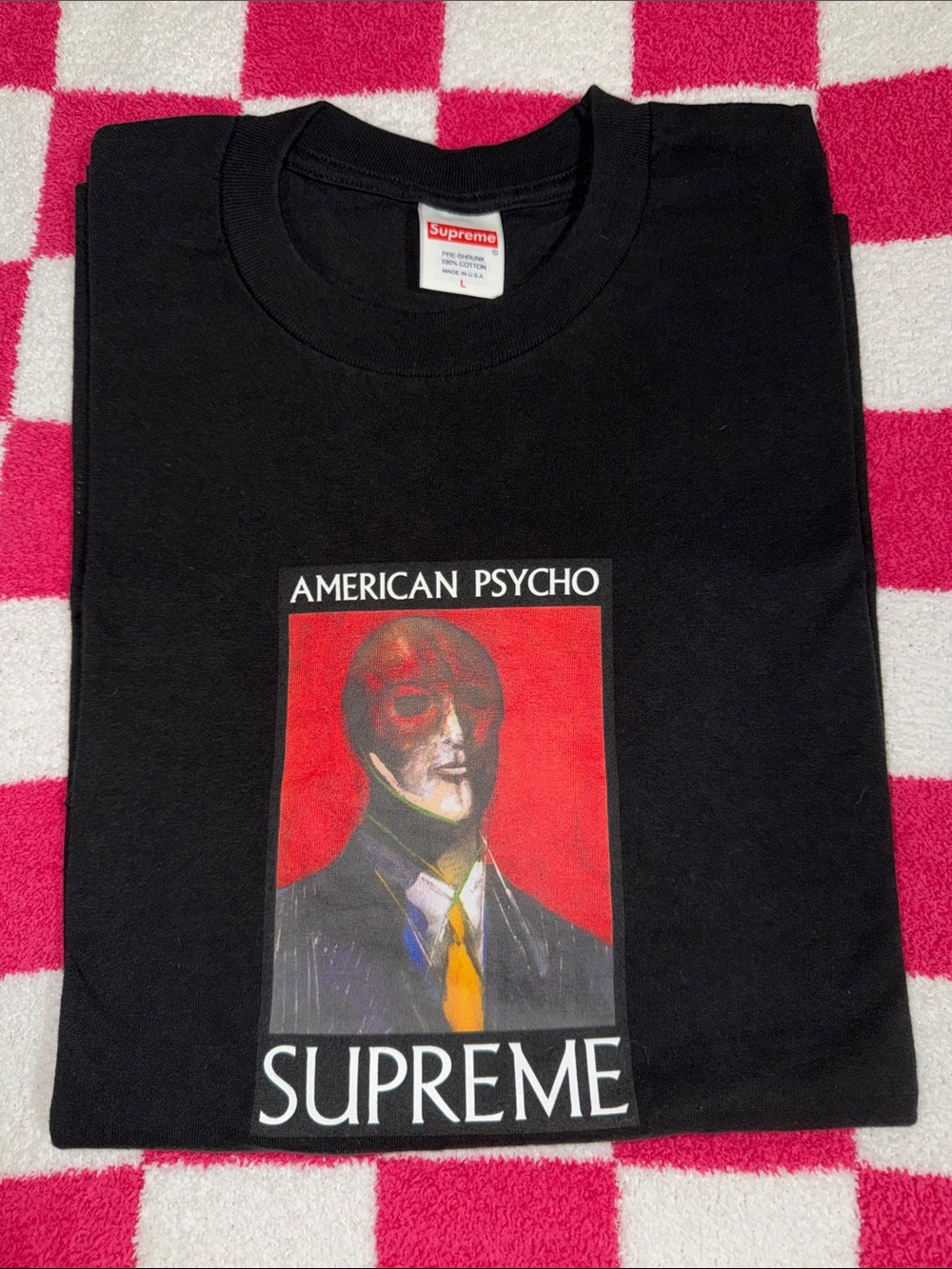 Men’s Like New Supreme American Psycho Tee Size Large